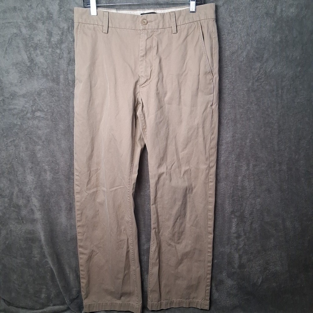 Banana Republic Bootcut Pants Mens 33x34 Khaki Beige Mid-Rise Casual Preppy